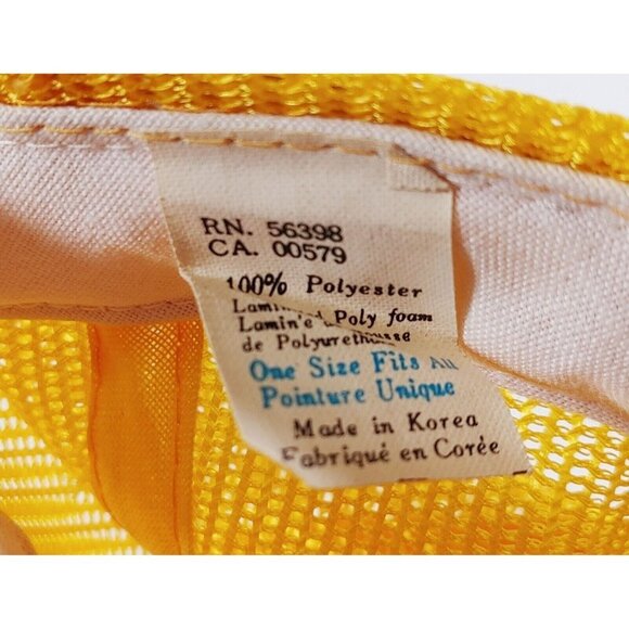 Tillsonburg Flying Club Vintage 70s  Trucker Hat Snapback Back Yellow Cap - Picture 6 of 6